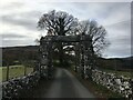 Stone arch over road near Llanfachreth