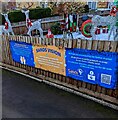 ST3090 : Sands Vision banner on a Malpas fence, Newport by Jaggery