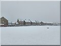 Northfield Hall playing field - snowy