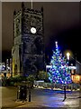 SO5710 : Xmas tree near Coleford Clock Tower by Alan Hughes