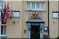 Berkeley Arms (2) - coat of arms,  19 High Street, Lower Cam, Glos