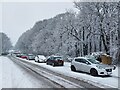 Snowy Long Hill Road