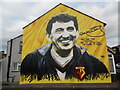 TQ1095 : Wall Mural of Graham Taylor in Vicarage Road by David Hillas
