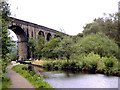 SD9906 : Uppermill Viaduct crossing the Huddersfield Narrow Canal by habiloid