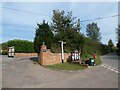 Plant nursery and parish noticeboard, Venn Ottery