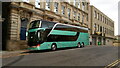 Megasleepers Tour Bus on Drake Street, Bradford