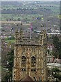 SO7745 : The tower of Great Malvern Priory by Philip Halling
