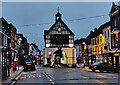 SO7193 : Christmas lights and Bridgnorth Town Hall by Mat Fascione