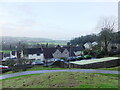 Houses in Rockwood Road, Chepstow, seen from Piggies Hill Park