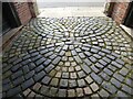 Patterned floor in the entrance to the Stable block