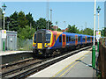 Waterloo train leaving Alton