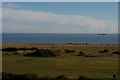 TM2831 : Landguard Fort: view out to sea from on top of Right Battery by Christopher Hilton