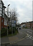 TQ0058 : Lamppost at the junction of Station Approach and Guildford Road by Basher Eyre
