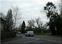 TQ0057 : Junction of West Hill Road and Wych Hill Lane by Basher Eyre