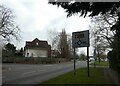 Road sign in Wych Hill Lane