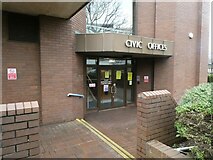 TQ0059 : Entrance to the Civic Centre by Basher Eyre