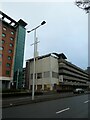 Looking across Victoria Way towards the HG Wells Conference Centre