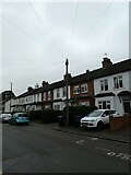 TQ0159 : Telegraph pole in Walton Road by Basher Eyre