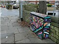 Painted cabinet on the north corner of St Martin