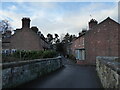 Scene on the road bridge over the railway at Havelock Road, Bellevue, Shrewsbury