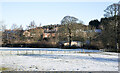 Lightly snowed fields in Deerness Valley