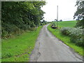 Minor road and bridge crossing Old Caul Burn near to Kilnknowe