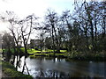 Buildings and a garden beside the Monmouthshire and Brecon canal