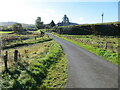 Road and bridge crossing Hawkshaw Burn