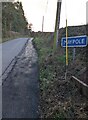 Northern boundary sign, Maypole, Monmouthshire