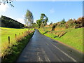 Minor road beside Vertish Hill and Hawick Golf Course