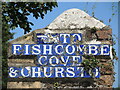 SX9256 : Sign to Fishcombe Cove by Neil Owen