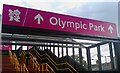 TQ3982 : Olympics signage at West Ham Underground Station by Lauren