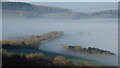SO7540 : Fog in the valley between the Malvern Hill and Oyster Hill by Philip Halling