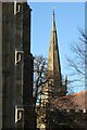 SP0343 : The spire of All Saints Church by Philip Halling