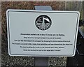 Sign board giving details of coal truck