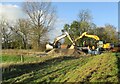 Construction  site  delivery  at  bridge  over  Foston  Beck