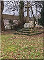 Restored medieval churchyard cross, Penrhos, Monmouthshire