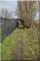 Fenced in footpath