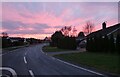 Sunset over Hookhams Lane, Salph End