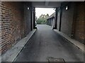 TQ2589 : Entrance to garages on Hill Rise, Hampstead Garden Suburb  by David Howard