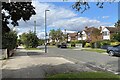 Northwest on Telford Avenue, Lillington, with bus stop