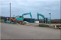 TL1549 : Diggers by The Ridgeway Business Park by David Howard
