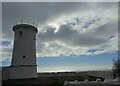 SS9168 : Lower (West) Lighthouse at Nash Point, St Donats by Colin Cheesman