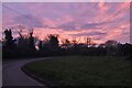 Sunset over Renhold Road, Sevick End