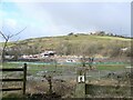 Construction site, flood alleviation scheme, Gale