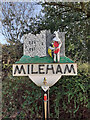 TF9119 : Mileham village sign by Jane Rackham