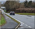 SO0926 : Direction and distances sign alongside the A40, Llanhamlach, Powys by Jaggery
