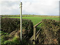 The beginning of a footpath from Bridegate Lane to Melton Road