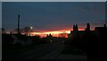 TF1505 : Winter sunset over Peakirk Road, Glinton by Paul Bryan