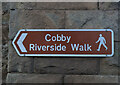 Sign for riverside walk, Kelso